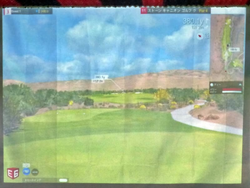オーシャンゴルフスタジオのゴルフシミュレータ, golf simurator in Ocean GolfStudio